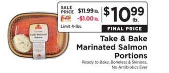ShopRite Take & bake marinated salmon portions offer