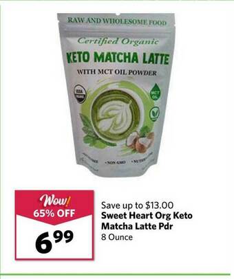 Grocery Outlet Sweet Heart Org Keto Matcha Latte Pdr offer