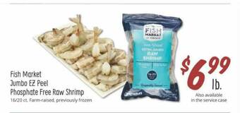 Sprouts Farmers Market Fish Market Jumbo Ez Peel Phosphate Free Raw Shrimp offer