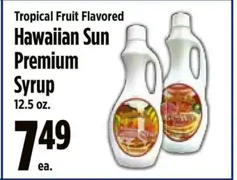 KTA Super Stores Tropical Fruit Flavored Hawaiian Sun Premium Syrup offer