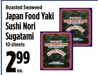 Roasted Seaweed Japan Food Yaki Sushi Nori Sugatami