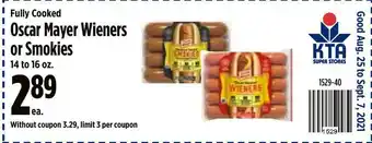 Fully Cooked Oscar Mayer Wieners Or Smokies