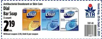 KTA Super Stores Dial Bar Soap offer