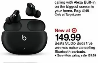 Target Beats Studio Buds Bluetooth Earbuds offer