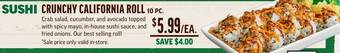 Central Market Crunchy California Roll offer