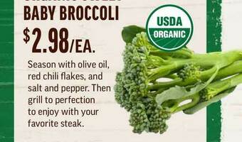 Central Market Organic Sweet Baby Broccoli offer