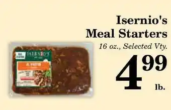 Harvest Foods Isernio's Meal Starters offer