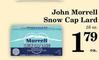 Harvest Foods John Morrell Snow Cap Lard offer