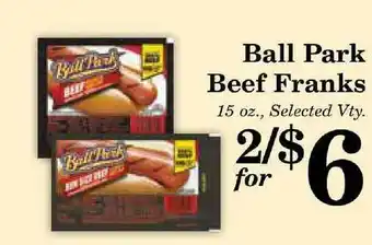 Harvest Foods Ball Park Beef Franks offer