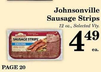Harvest Foods Johnsonville Sausage Strips offer