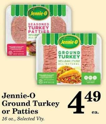 Harvest Foods Jennie-o Ground Turkey Or Patties offer