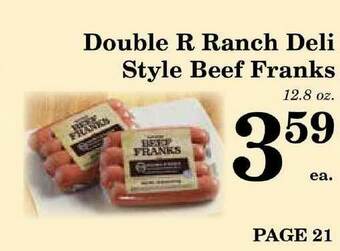 Harvest Foods Double R Ranch Deli Style Beef Franks offer