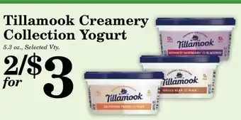 Harvest Foods Tillamook Creamery Collection Yogurt offer