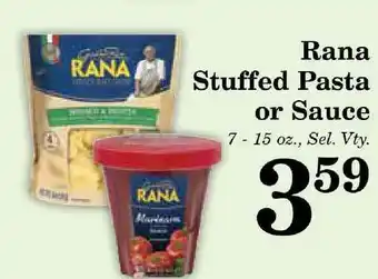 Harvest Foods Rana Stuffed Pasta Or Sauce offer