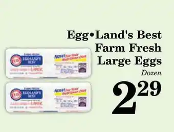 Harvest Foods Egg Land's Best Farm Fresh Large Eggs offer