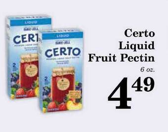 Harvest Foods Certo Liquid Fruit Pectin offer