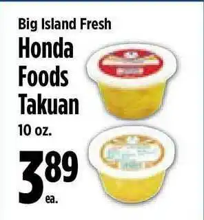 KTA Super Stores Honda Foods Takuan Big Island Fresh offer