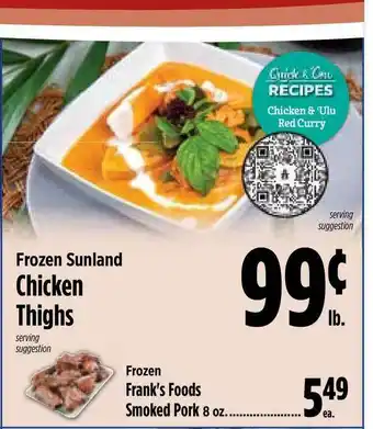 KTA Super Stores Chicken Thighs Frozen Sunland offer