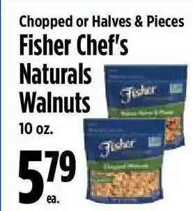 KTA Super Stores Chopped Or Halves & Pieces Fisher Chef's Naturals Walnuts offer