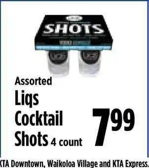 Liqs Cockatail Shots Assorted