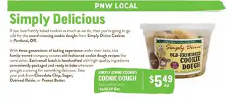 New Seasons Market Simply Divine Cookies Cookie Dough offer