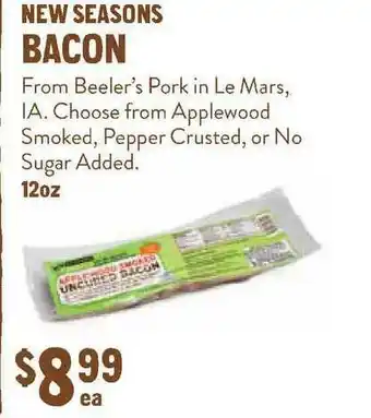 New Seasons Market Bacon offer