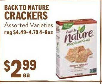 New Seasons Market Crackers Back To Nature offer
