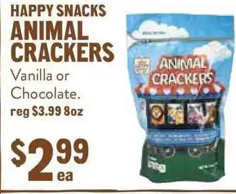 New Seasons Market Animal Crackers Happy Snacks offer