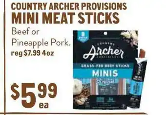 New Seasons Market Mini Meat Stick Country Archer Provisions offer