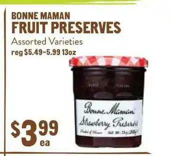 New Seasons Market Fruit Preserves Bonne Maman offer