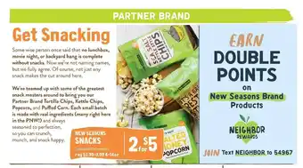 New Seasons Market Snacks offer