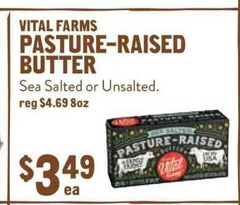 New Seasons Market Pasture-raised Butter Vital Farms offer