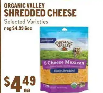 New Seasons Market Shredded Cheese Organic Valley offer