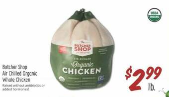 Sprouts Farmers Market Butcher Shop Air Chilled Organic Whole Chicken offer