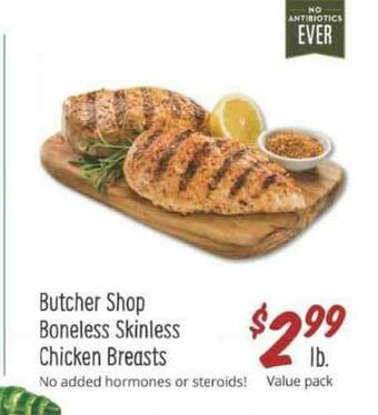 Sprouts Farmers Market Butcher Shop Boneless Skinless Chicken Breasts offer