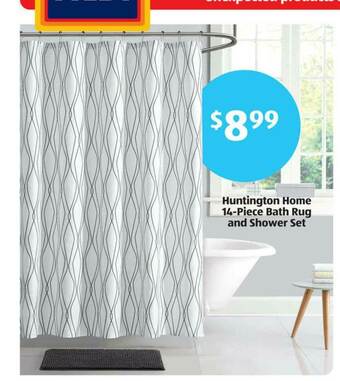 Aldi Huntington Home 14-piece Bath Rug And Shower Set offer