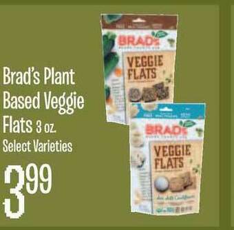 Jewel-Osco Brad's Plant Based Veggie Flats offer