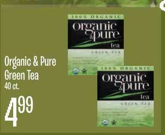 Jewel-Osco Organic & Pure Green Tea offer