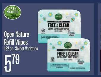 Jewel-Osco Open Nature Refill Wipes offer