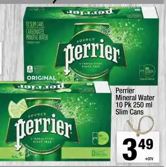 Super King Markets Perrier Mineral Water Slim Cans offer
