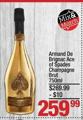 Super King Markets Armand De Brignac Ace Of Spades Champagne Brut offer