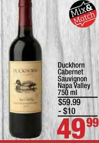Super King Markets Duckhorn Cabernet Sauvignon Napa Valley offer