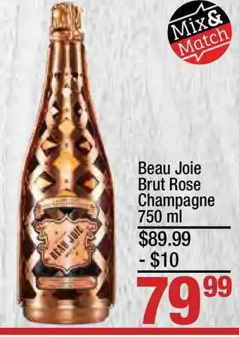 Super King Markets Beau Joie Brut Rose Champagne offer