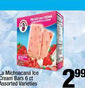 Super King Markets La Michoacana Ice Cream Bar Assorted Varieties offer