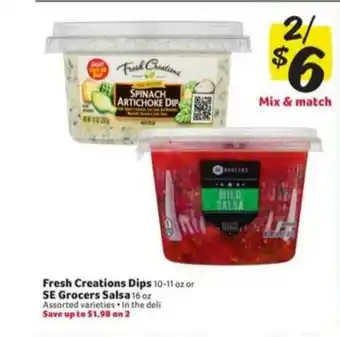 Winn Dixie Fresh Creations Dips Se Grocers Salsa offer