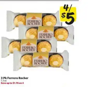 Winn Dixie 3 Pk Ferrero Rocher offer