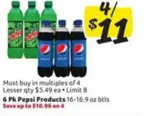 Winn Dixie 6 Pck Pepsi Products offer