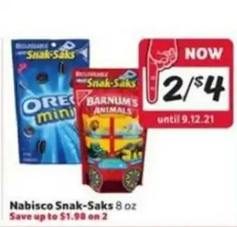 Winn Dixie Nabisco Snak-saks offer