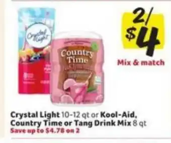 Winn Dixie Crystal Light Kool-aid Country Time Or Tang Drink Mix offer