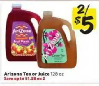 Winn Dixie Arizona Tea Or Juice offer